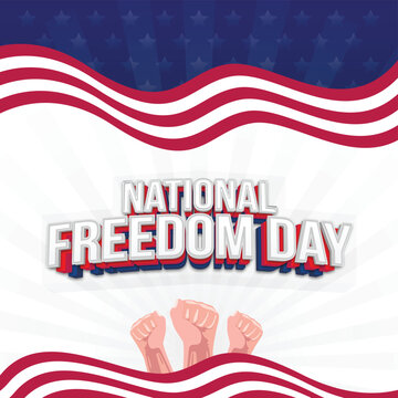 American National Freedom Day Vector Illustration image poster
