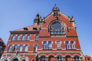 Fototapeta premium 3rd High School named after Adam Mickiewicz in Katowice city, Silesia region of Poland