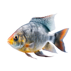 Fish. 3d render illustration in realistic style. Whole fish on transparent background. Generative AI.