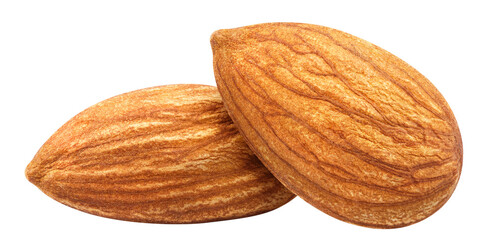 Two delicious almonds cut out