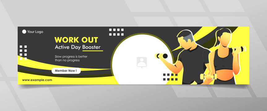 Sporty Yellow Colored Banner Design