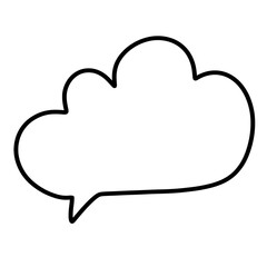 Conversation Speech Bubble Chat Doodle Hand Draw isolated