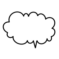 Conversation Speech Bubble Chat Doodle Hand Draw isolated