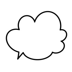 Conversation Speech Bubble Chat Doodle Hand Draw isolated