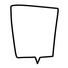 Conversation Speech Bubble Chat Doodle Hand Draw isolated