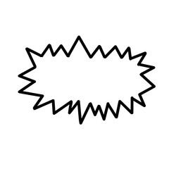 Conversation Speech Bubble Chat Doodle Hand Draw isolated