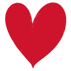 Red Heart doodle isolated