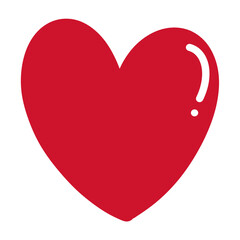 Red Heart doodle isolated