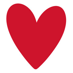 Red Heart doodle isolated