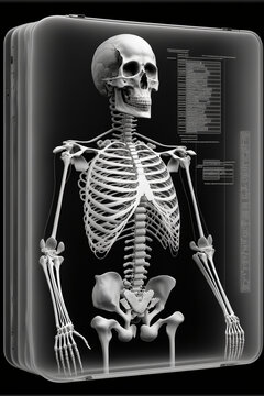 Human x-ray style. X-ray of Raw whole skull human. Creative Art abstract. Created with Generative AI technologycreated with Generative AI technology