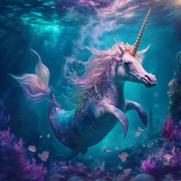 unicorn mermaid Generative AI