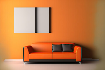 Modern living room with sofa Generative AI