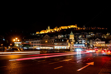 Fototapeta na wymiar Tiflis at night 
