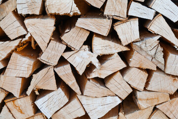 Stack of Cut Lumber, Wood Background