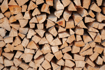 Stack of Cut Lumber, Wood Background