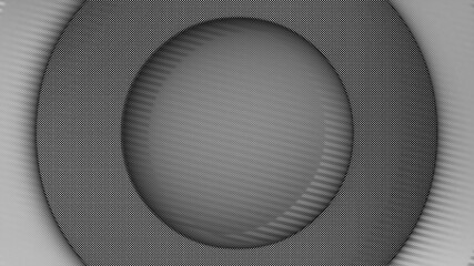 Grey Dotted Circle Shape Black and White Trendy Sphere Motion Background