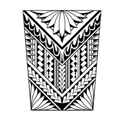 Wrap around arm polynesian tattoo design. Pattern aboriginal samoan. illustration EPS10 - obrazy, fototapety, plakaty
