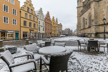 Osnabr&uuml;ck Altstadt im Schnee