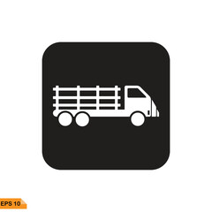 Icon vector graphic of garbage truck