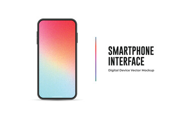 Realistic smartphone interface vector mockup