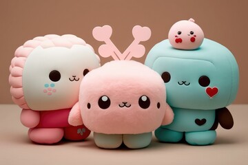 Colorful and Cozy Plushies for Valentine's Day Generative AI