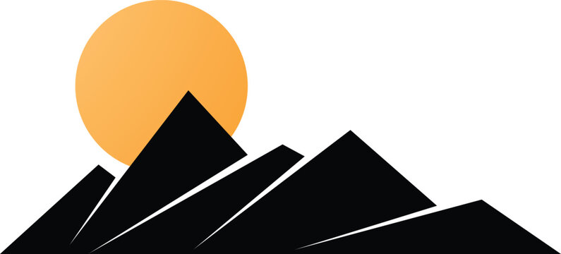 mountain and sun