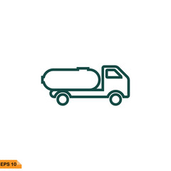Icon vector graphic of oil truck