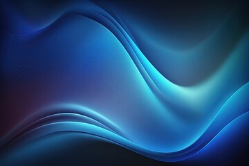 Dark blue background. Abstract blurry colors wave. Generative AI