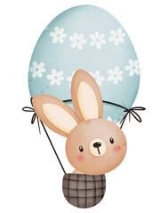 Cute Easter bunny cartoon character