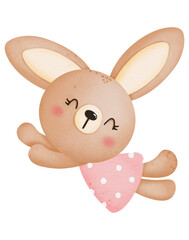 Cute Easter bunny cartoon character
