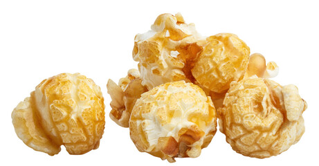 Delicious caramel popcorn cut out
