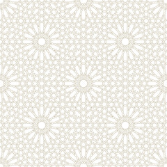 Seamless arabic geometric ornament in brown color.