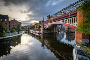 An inner city conservation area of castle field in Manchester city Centre UK
