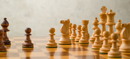 Beginning of a chess game