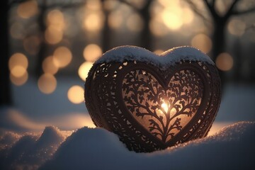 Love, winter threes, romantic atmosphere, st.Valentine's day