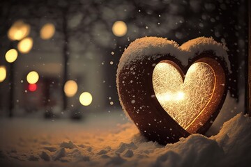 Love, winter threes, romantic atmosphere, st.Valentine's day