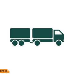 Icon vector graphic of trailer truck