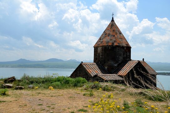view of Sevanavank monastery, Armenia