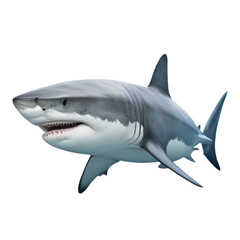 Obraz premium shark (ocean marine animal) isolated on transparent background cutout