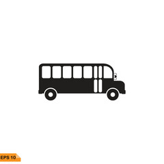 Icon vector graphic of school bus