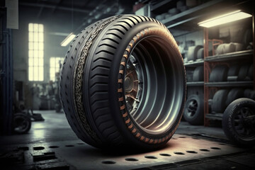 Fototapeta na wymiar Commercial style Tire industry image