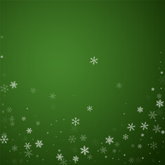 Falling snowflakes christmas background. Subtle