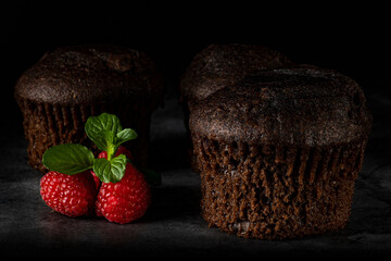 Low key recording of chocolate muffins