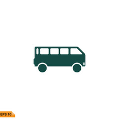 Icon vector graphic of Bus School Solid