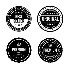 Obraz premium Classic Vintage Retro Premium Vector Badge, Emblem, Logo, Label, Sticker, Stamp, Symbol, Seal, Banner Frame Collection Set