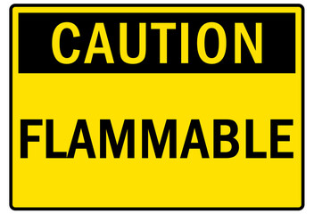 Flammable liquid sign and labels