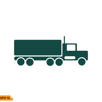 Icon vector graphic of truck container