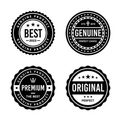 Classic Vintage Retro Premium Vector Badge, Emblem, Logo, Label, Sticker, Stamp, Symbol, Seal, Banner Frame Collection Set