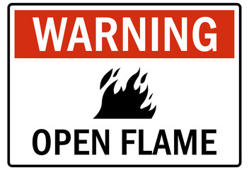 flammable hazard warning sign and labels