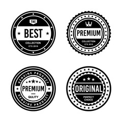 Classic Vintage Retro Premium Vector Badge, Emblem, Logo, Label, Sticker, Stamp, Symbol, Seal, Banner Frame Collection Set